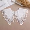 Summer Bow Tie Shawl White Fake Collars for Women Removable Dress Detachable Collar Wrap Shawl  False Collar Decor