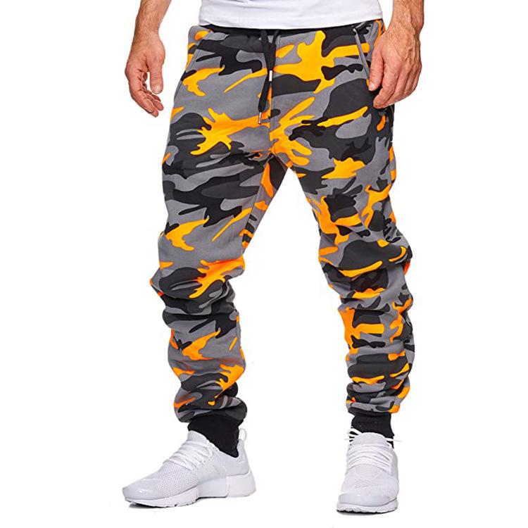 Men's Camouflage Trousers Printed Medium Stretch Athletic Casual Trousers Men's Slim Trousers Men's