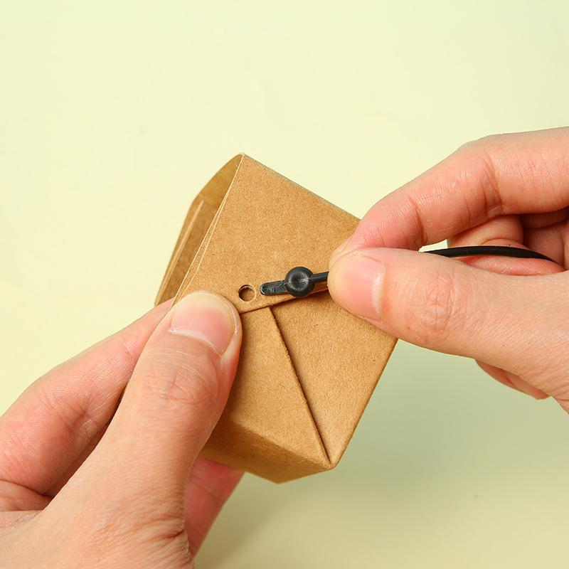 10pcs Kraft Paper Succulent Potted Plant Box Handheld Waterproof Square Lightweight Potted Plant Box Gardening Accessories