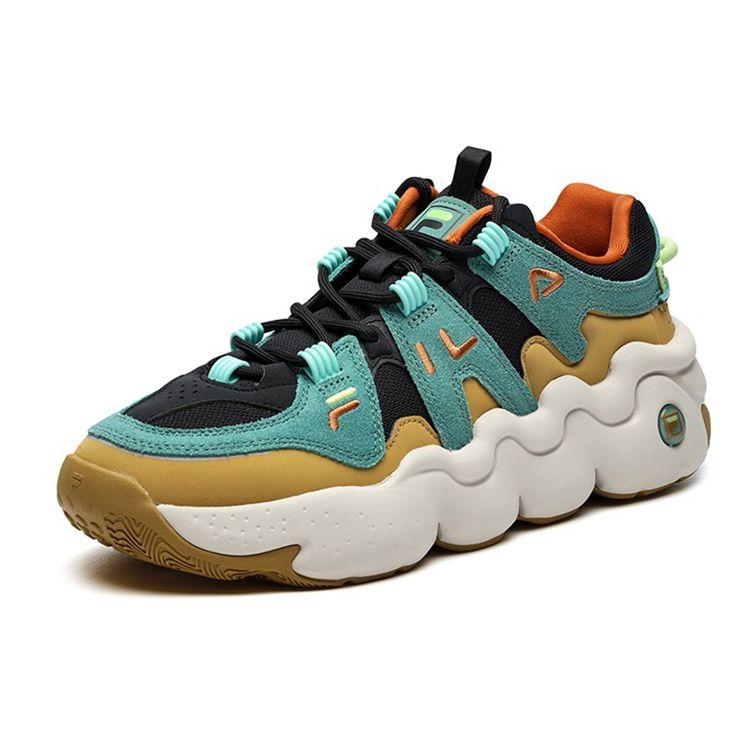 Fila Panini Fashionable Personality Sports Casual Low-Top Retro Basketball Shoes Men Sneaker Oil-Green F12M141223FBO