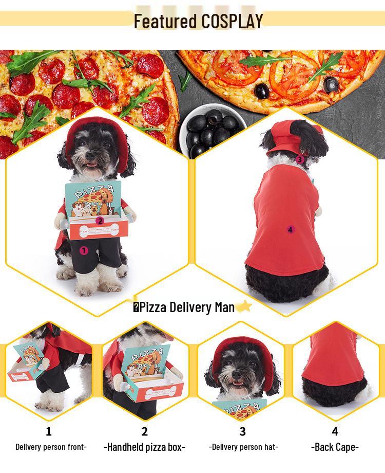 Christmas Pet Costume: Bat, Pirate, Clown, Delivery Outfit for Dogs