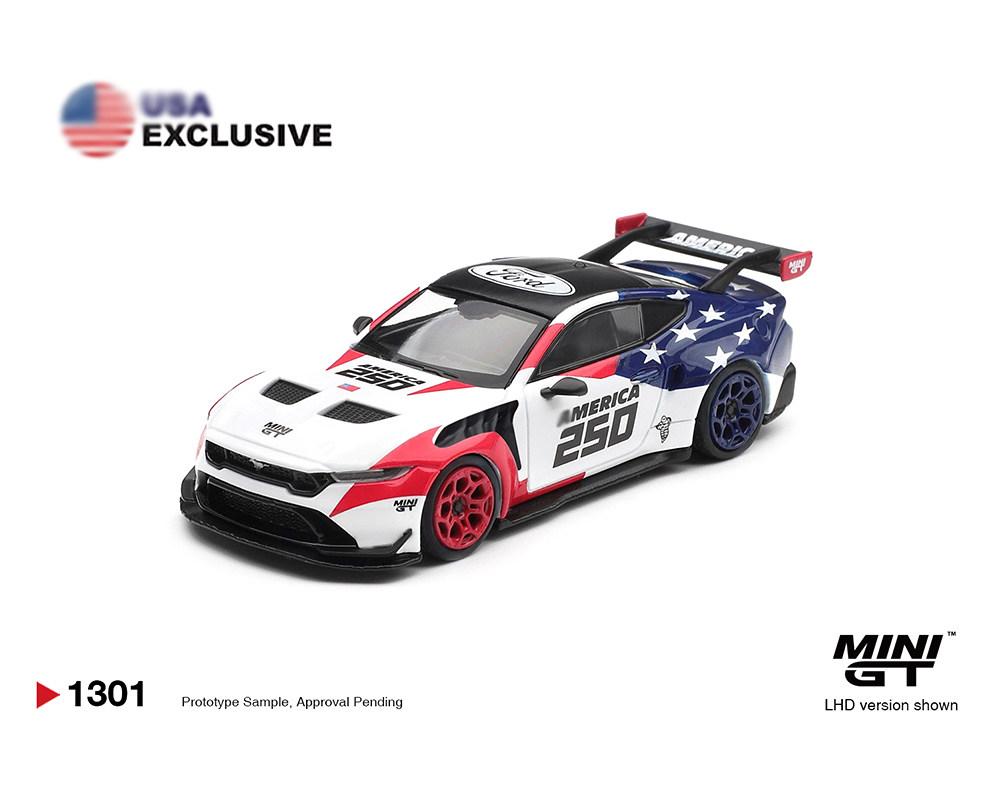 MINIGT 1301 1:64 Chevrolet Corvette ZR1 Ford Mustang GTD  America 250 Diecast Car Model