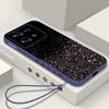 Sequin Pattern Lanyard Phone Case For Xiaomi Poco F6 X6 X5 13T Pro Redmi Note 13 14 4G 15 14 12 13 Pro Plus 5G Soft TPU Cover