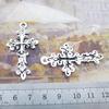 A5887 Antique Silver Cross Jewelry Accessories, 46x25mm, DIY Retro, 100pcs, 3.3g.