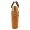 Men's leather briefcase business man's bag top layer cowhide  lawyer's computer bag Men's style large 15.6 laptop bag with strap