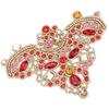 2pcs Sew On Design Crystal Rhinestone Patches Beaded Applique Patches  For Clothing Accessories