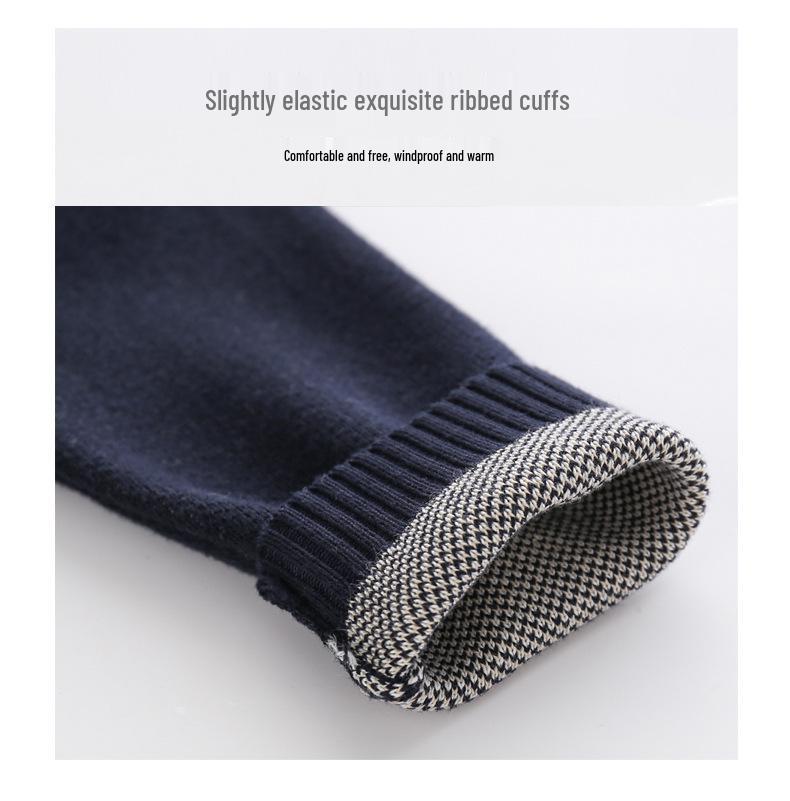 Nordic Little Bear Knitted Romper & Wool Harem Pants for Baby Boys - Autumn/Winter Wear