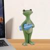 Resin Surfing Frog Statue Cute Style Small Frog Ornament Swimming Frog Figurine  Office Desk