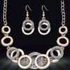 Rose Gold Plated Stone Studded Jewellery Set