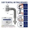 AT19-Flexible Expandable Pipe Drain Kit For Bathroom Sink:Odor-Free& Backflow Prevention, Space-Saving Design