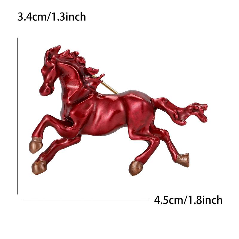 Broches de Cavalo da Moda Para Mulheres Unisex Pins de Animais Decoração de Roupas Acessórios de Joias de Festa Casual Presentes de Amigos de Ano
