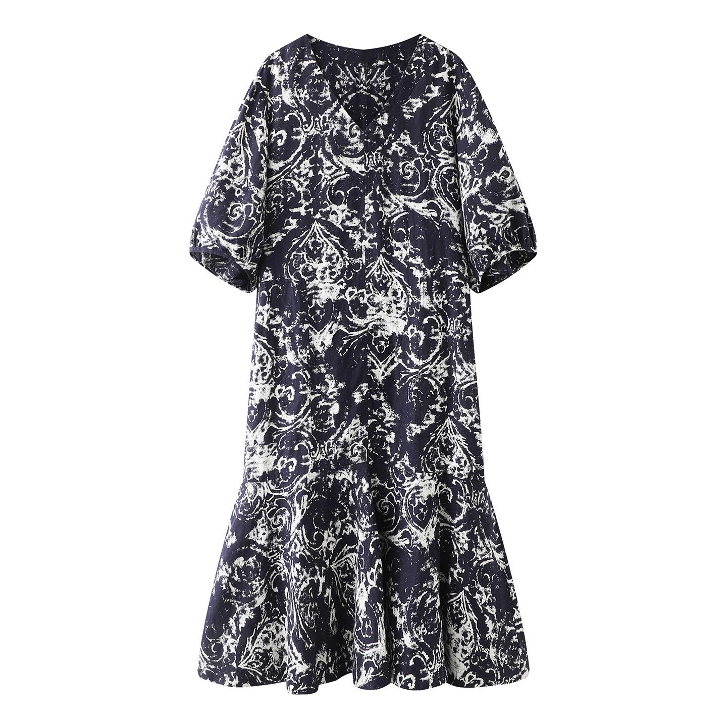 Spring 2026 Women s V-Neck Color Block Midi Dress Medium чёрный