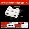 High-Temperature Ceramic Terminal Block, 2-In/2-Out Wire Connector