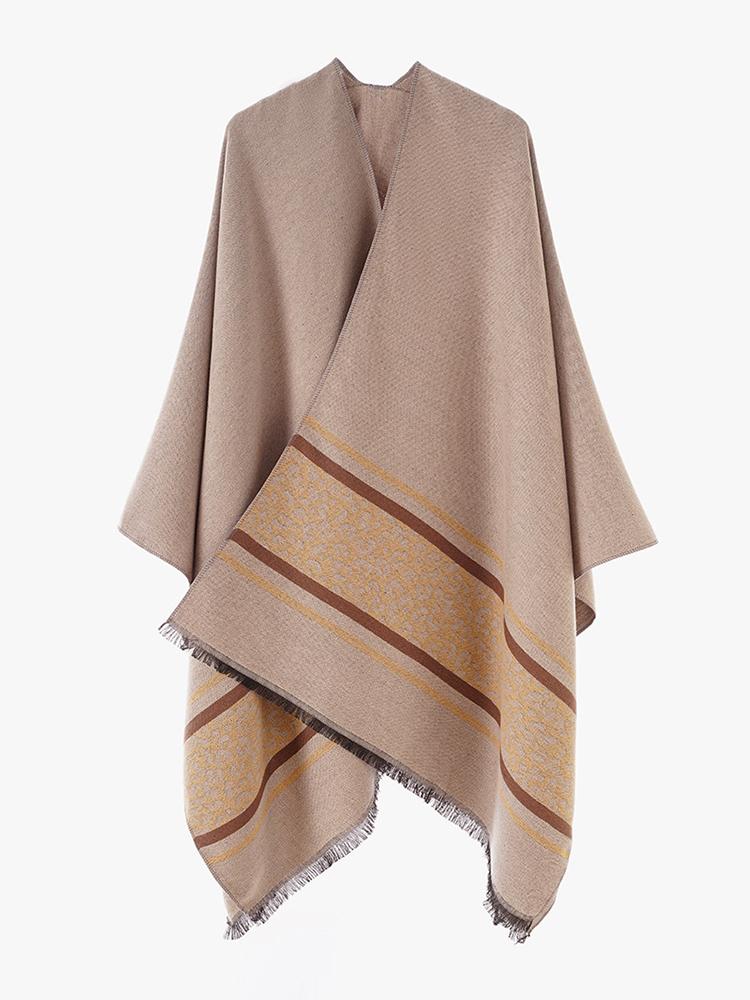 Autumn Winter Women Scarf Lady Layers Poncho Elegant Leopard Wrap Shawl Scarve Capa Para Mujer Pashmina Cloak Imitation Cashmere