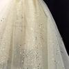 Shiny gilded sequined sheer chiffon fabric suitable for wedding dresses formal gowns and DIY handmade clothing fabrics