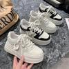Fashion 2024 Platform Sports Shoes Flat Female Sneakers Women Tennis Casual Vulcanize Black Fashion Harajuku Thick-sole Sneakers
