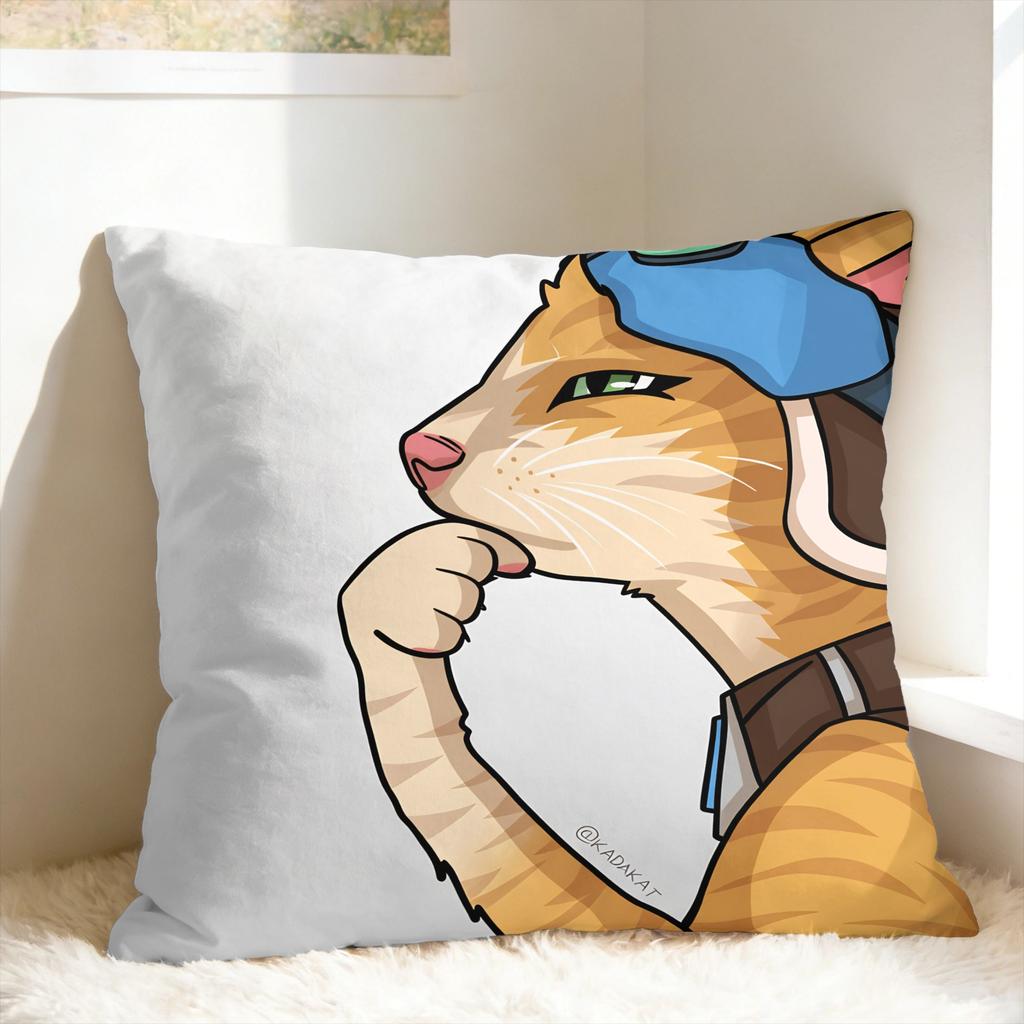 O-OverwatchES Pillow Case Square Pillow Cover Cute Funny Cushion Cover For Sofa Couch Bed Living Room