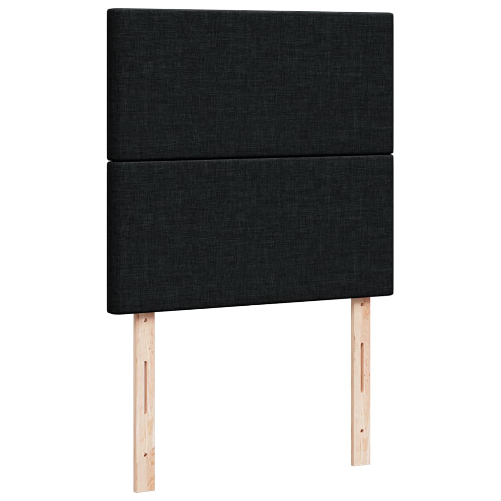 Box Spring Bed with Mattress Black 100x200 cm Fabric