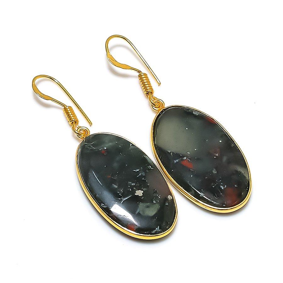 Boulder Opal Gemstone 925 Solid Sterling Silver Jewelry Earring 1.97" GK-5761