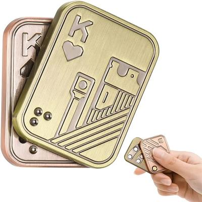 Metalowa karta do pokera, suwak Fidget, haptyczna moneta, EDC, zabawka na biurko, antystresowa, dla dorosłych, kreatywny prezent