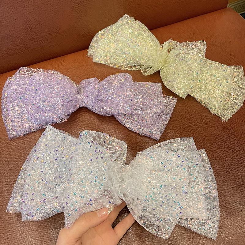 Kids Girls Sequin Bow Hair Clips Hair Accessories Children's Hairpin