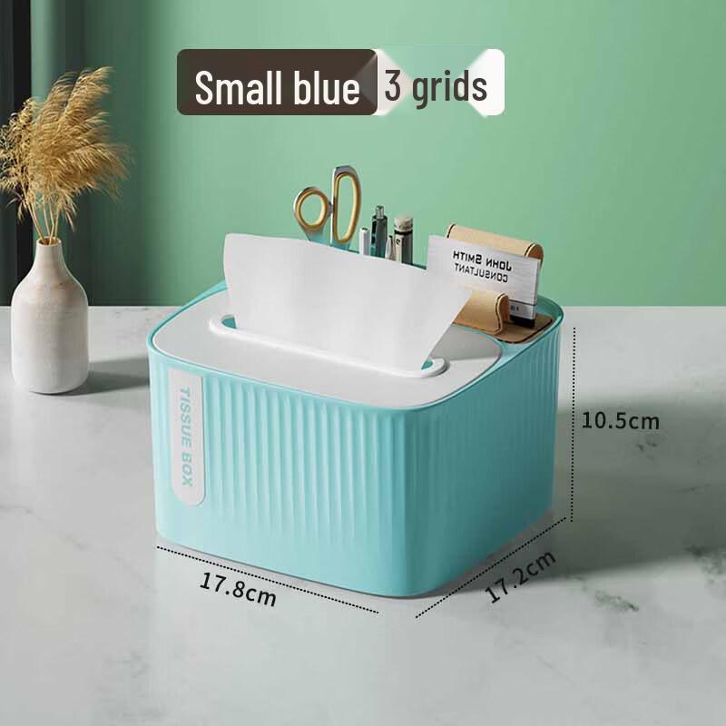 Marble Multifunctional Desktop Organizer with Tissue Box