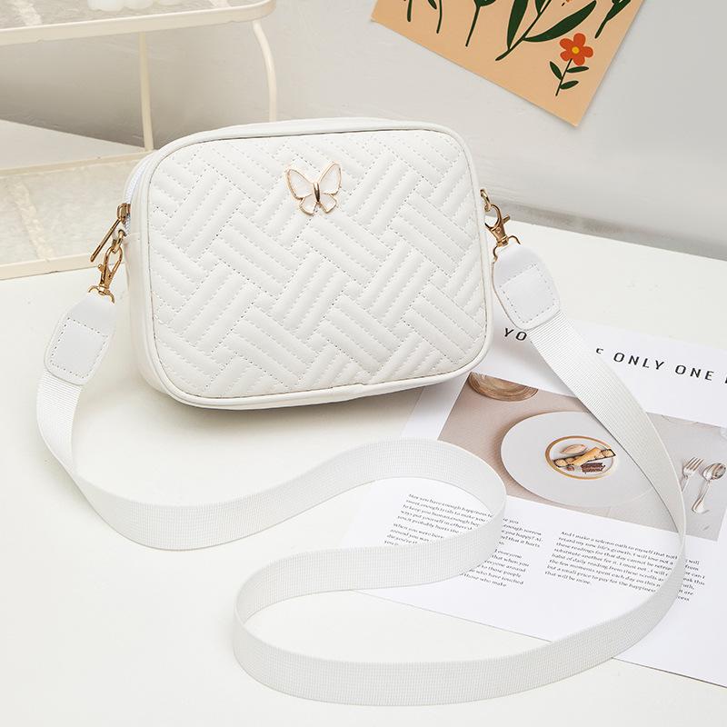Embroidery new casual fashion quilting embroidery commuter messenger bag small lis shoulder bag