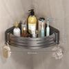 Space Aluminum Corner Shower Shelf With Multilayer Design For Bathroom Storage