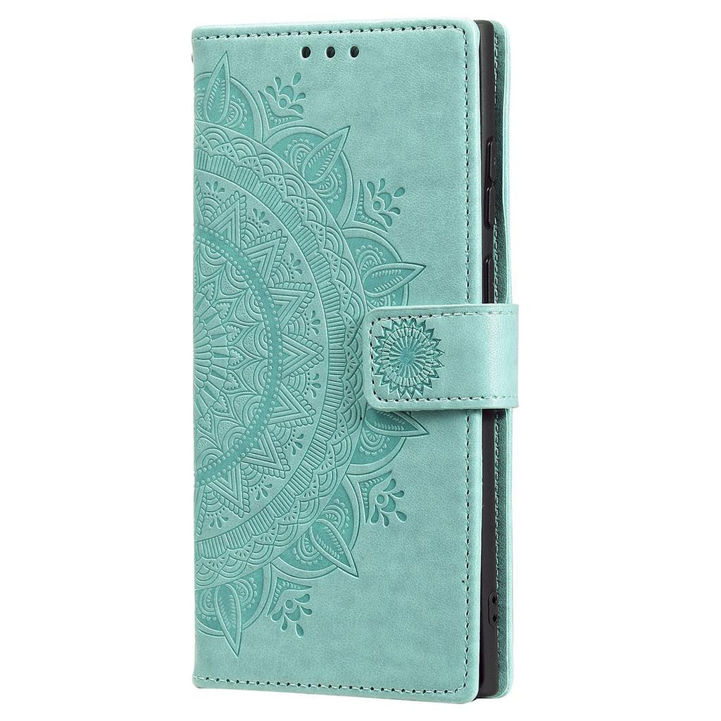 For Samsung Galaxy S25 Ultra Case Imprinted Totem PU Leather Wallet Stand Phone Cover