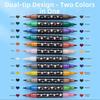 24/48/72/96 Colors Double-Ended Glitter Pens Quickly Dry Watercolor Pen  Drawing Painting