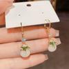 Light Luxury Women Earrings Chinese Stud Earrings Zircon Bamboo Earrings  Jewelry Gifts