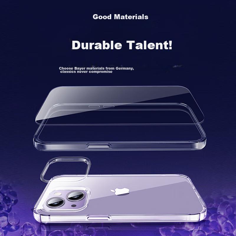 IPhone 14 Plus Case, Transparent Silicone Protective Cover, Full Protection Air Cushion Shockproof Ultra-Thin Soft And Hard, Personalized And Wome
