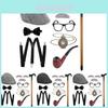Set Versátil de Peluca de Abuelo Para Fiestas de Disfraces Con Elegantes Accesorios y Atrezo