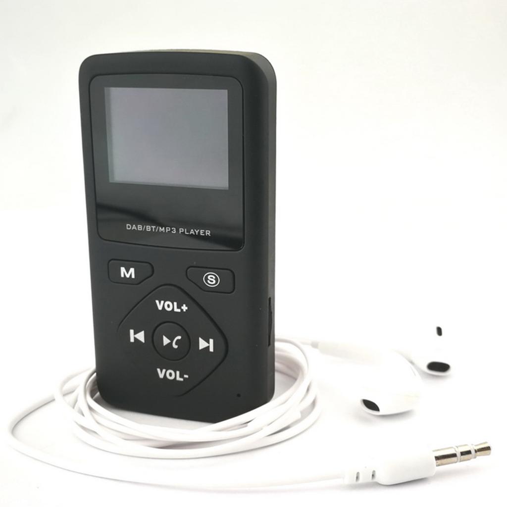 LCD Display Personal Mini Digital FM Radio Lanyard Portable Digital FM Radio Bluetooth-compatible 4.0 Earphone MP3 Radio