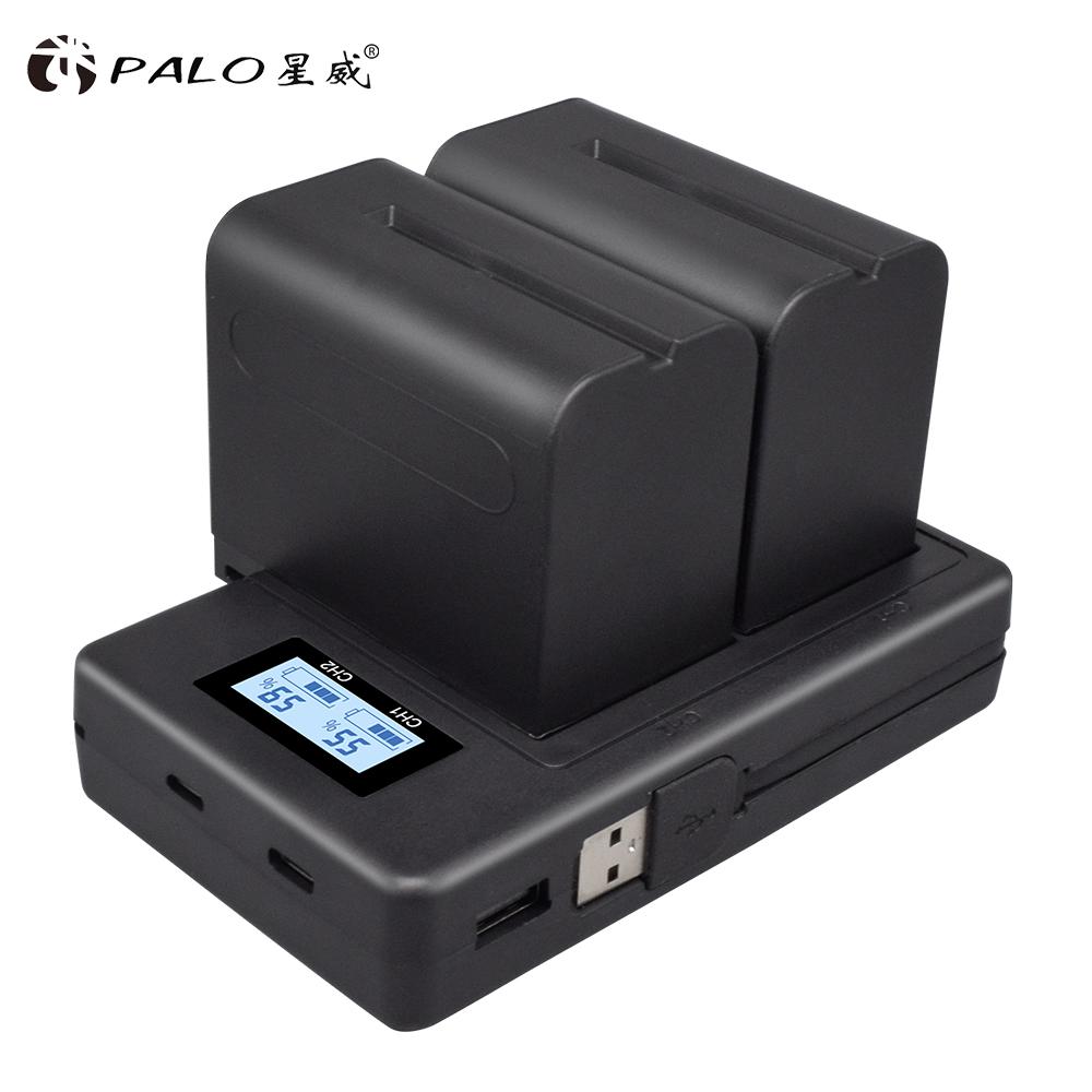 2 Slots Camera Battery Charger LCD Display Battery Charger for Sony NP-FZ100 NP-FW50 NP-FV100 NP-F960 NP-F970 Camera Batteries