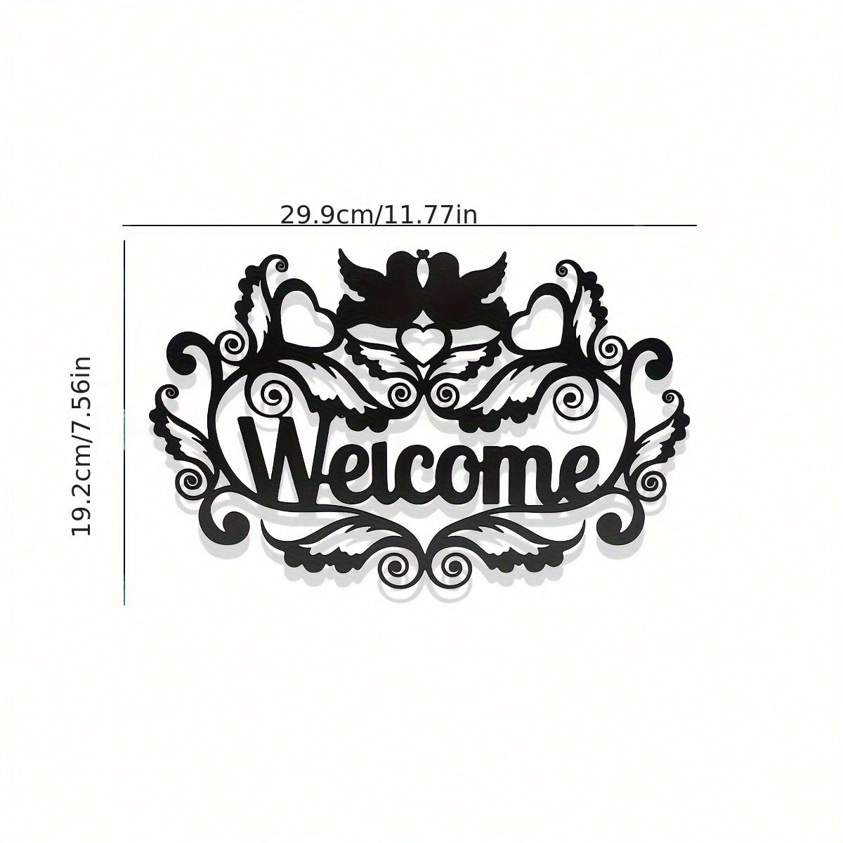 

Black Metal Welcome Sign Heavy Iron Door Decor Vintage Housewarming Gift різнокольоровий