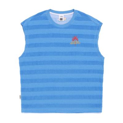 NATIONALGEOGRAPHIC N262Mts480 Terry Semi-Overfit Sleeveless T-Shirt Marine Blue