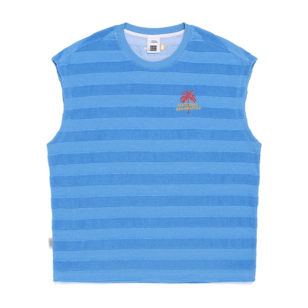 NATIONALGEOGRAPHIC N262Mts480 Terry Semi-Overfit Sleeveless T-Shirt Marine Blue