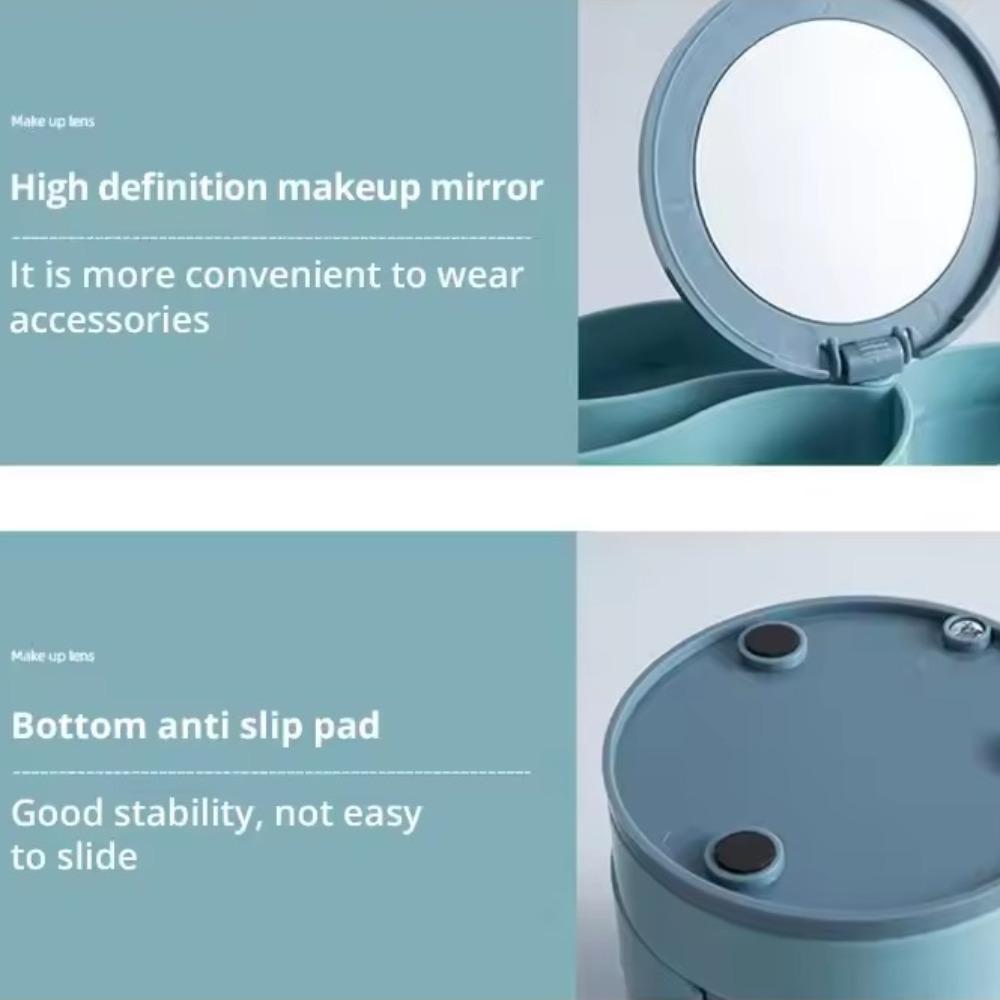 Jewelry Stand Display Tray Jewelry Storage Box Pink Ring Box Multi Layer Rotating Plastic Stand Jewelry Box Rotating Storage Box