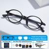 Retro Oval-shaped Ppectacle Men Frame Photochromic Grey Anti Blue Ray Multifunction Customi Sunglasses High-prescription Eyewear