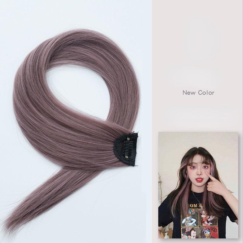60cm Hair Extension Clip In Hairpiece Long Straight Hanging Ear Wig Clip Synthetic Hair Extensions Accessories Hairpiece Hairpin