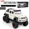 1:22 Mercedes-Benz G63 AMG 6X6 Off-road Vehicle SUV Alloy Model Car Diecast Simulation Sound Light Toys Car Children Gifts A72