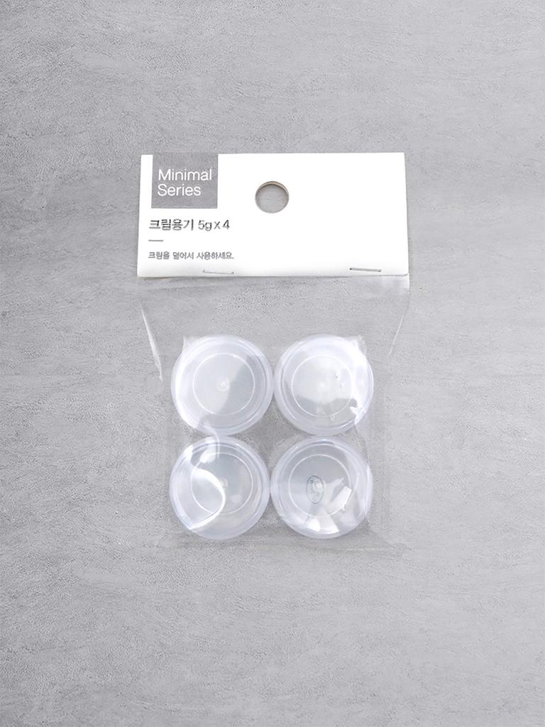 Simple Cream Case 5g (4-Pack) Travel Containers