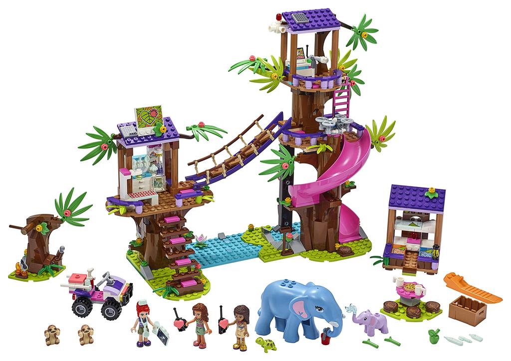 LEGO Friends Jungle Rescue Base Treehouse Animal Bed Clinic Set, Ages 8 and Up, 41424