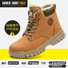anti-smashing and anti-piercing autumn and winter cotton shoes, steel bag head safety shoes, wear-resistant high-top work boots on construction sites