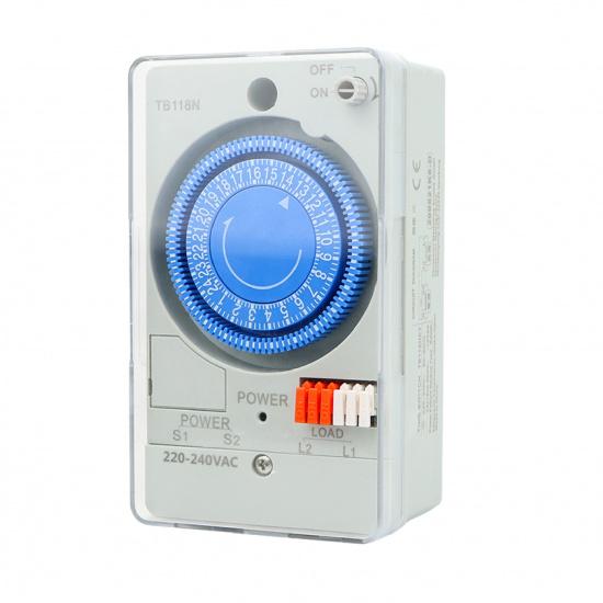 TB118N Mechanical Timer Switch 24 Hour Time Control Switch 220-240VAC Street Light Billboard Water Heater 300H Backup3