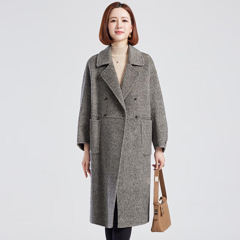 Women's Mid-Length Wool Blend Winter Coat