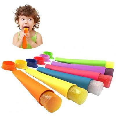 6pcs MULTICOLOER Ice Cream Mold Ice Cube Sorbet Yogurt DIY Kit In Silicone