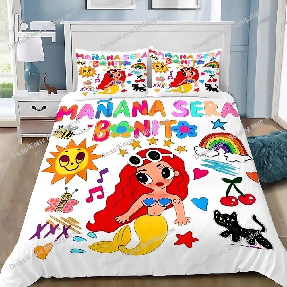 Lovely Karol G Manana Duvet Cover Pillowcase Bedding Set Adult BoyGirl Bedroom Decoration Children Gift Single Double Large Size