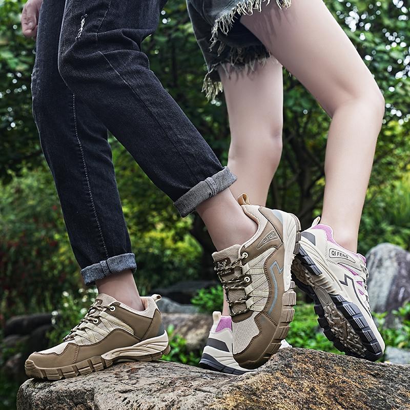 2024 Men Hiking Shoes Women Breathable Mountaineering Sneakers Lace Up Spring Summer Boys Walking Lager Size Adult Outdoor Shoe